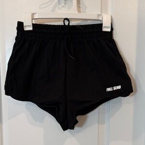 FULL SEND Women’s Black Elastic-Waist Athletic Shorts